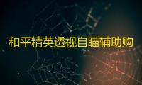 和平精英透视自瞄辅助购买平台哪个更好买挂平台